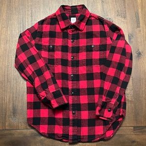EUC Soft, plaid GAP boys long sleeve collared top